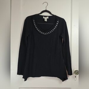 Doncaster Dark Grey Chain Detail Sweater S